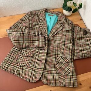 Plaid Blazer. Size L.
